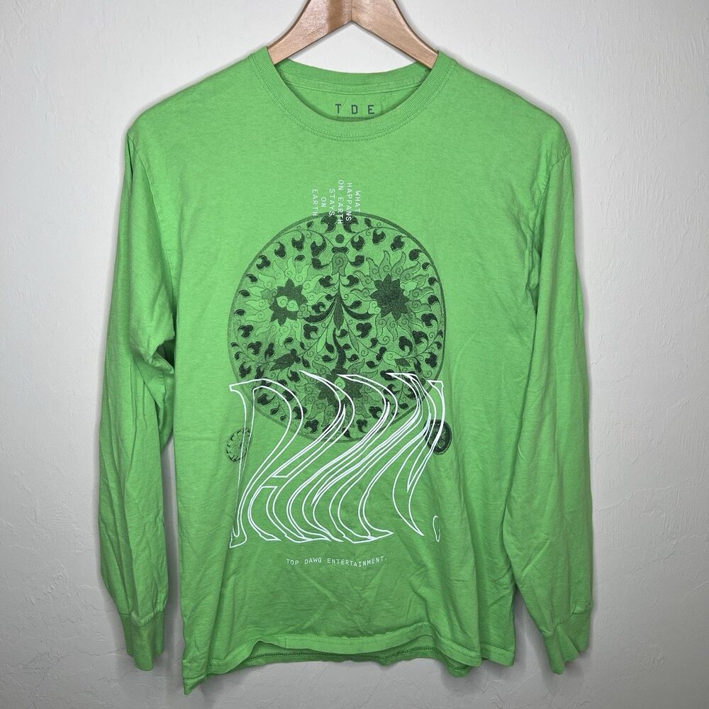 Kendrick Lamar Top Dawg Entertainment T Shirt Mens M Green Long Sleeve Tour ‘17